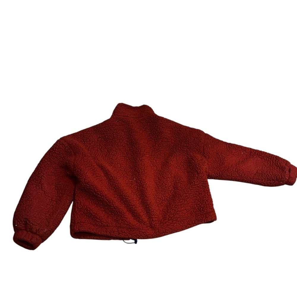 Urban outfitters burnt orange teddy bears warm cozy fuzzy furry jacket medium M - Picture 7 of 8